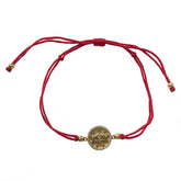 Evil Eye Texture Stars Disc Red Thread Bracelet